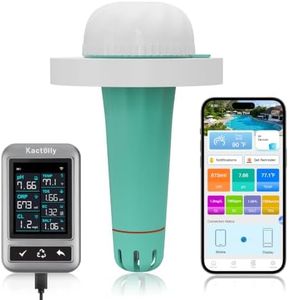 Kactoily 7-in-1 Smart WiFi Pool Monitor, Digital Pool Water Tester with App