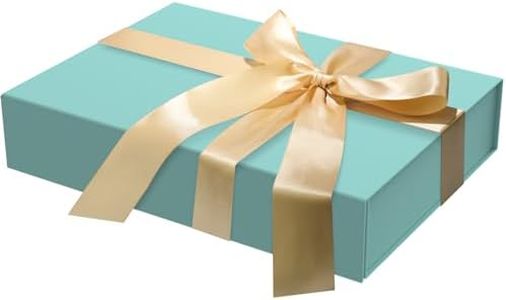 MOZRRO Gift Box 11.5 x 8.2 x 2.3 In Gift Boxes for Presents Magnetic Closure, Gift Boxes with Lids for Presents Birthday Luxury Jewelry T-shirts Gloves Scarves Books Clothes Gift Wrap - Blue