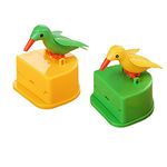 QYWyuan 2 Pcs Toothpick Dispensers Bird Shaped Automatic Toothpick Boxes Bird Push Toothpicks Holders for Dining Tables Living Rooms Study Rooms Parties