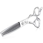 JASON 6" Texturizing Hair Scissors, 23 Teeth Hair Texture Shears Professional Blending Hair Thinning Scissor for Barber, Hairdresser, Stylist, Women and Men, Japanese 440C Stainless Steel