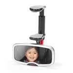 Diono See Me Too Rear View Baby Mirror for Car, Fully Adjustable with Wide Crystal Clear View, Shatterproof, Crash Tested