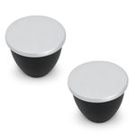 Plantex Heavy Duty Knob for Drawer/Cabinet/Pull and Push for Drawer Home/Office Pack of 2 (Black Nickel Matt)