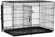 Precision Pet Products Two Door Great Crate Wire Dog Crate, 42 Inch, For Pets 70-90 lbs, With 5-Point Locking System