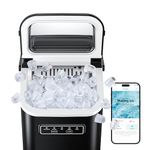 ecozy Smart Ice Makers Countertop, Portable Ice Maker with App Remote & Voice Control, 9 Bullet Ice Cubes in 6 Mins, 26lbs/24Hrs, Self-Cleaning, Quiet Ice Maker Machine for Home Kitchen Office RV