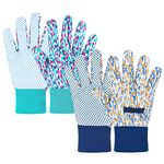 Ainiv Gardening Gloves for Women/Ladies, 2 Pairs Non-Slip Grip Garden Work Gloves, Comfortable Breathable Thorn Proof Garden Gloves for Yard, Farm, Pruning,Gardening Outdoor Multi-Purpose