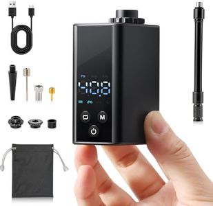 AUMENTAR Mini Bike Pump with Gauge, 120PSI Electric Bike Tire Pump Portable, Rechargeable Bicycle Pump for Road, Mountain, E-Bike and Ball for Schrader & Presta Valve