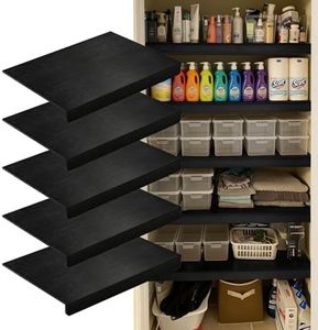 Black 16x46 in 5-Pack wire rack cover capable of holding 120+ lbs, for homeowners in pantry