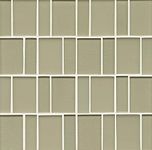 Bedrosians GLSMANPISBPGMC "Manhattan" Mosaic with Brick Pattern, 12 3/8" x 12", Pistachio