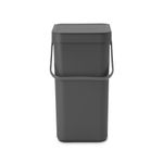 Brabantia Sort and Go Waste Bin (Grey, 12 L)