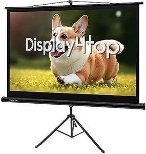 Display4top 60" Portable Projector Screen,4:3 Portable Foldable For Home Theater Cinema Indoor Outdoor Projector Movie Screen,Screen:122cm(W) x 91cm(H) (60" Portable Tripod)