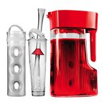 Primula Flavor Now 2.7-Quart Pitcher with Instant Infuser, Flavor Wand and Chill Core, Cherry