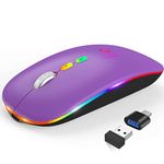 KBCASE Mouse for iPad, Wireless USB C Bluetooth LED Mouse, Type C Receiver,RGB Backlit Cordless Mice, Rechargeale and Noiseless, 3 DPI Adjustable for Laptop/Mac/iPad/Windows/Andriod/Computer