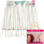 Octocurl Satin Hair Curlers - Heatless Curls Overnight - Headband Curlers for Medium Length Hair (Satin - White)