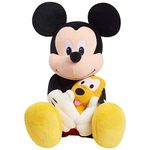 Disney Classics Lil Friends 11.5-inch Mickey Mouse and Pluto Plush Stuffed Animal, Plushie, Officially Licensed Kids Toys for Ages 2 Up, Gifts and Presents