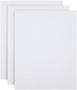 3 Pack 8.5x11 inch White Blank Hardcover Books for Kids to Write Stories, Unlined Scrapbook and Journal - 18 Sheets/36 Pages Each