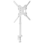 VIVO Ultra Wide TV Desk Mount for up to 55 inch Screens Weighing 66 lbs, Full Motion Height Adjustable Single Television Stand, White, STAND-V155CW
