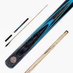 BAIZE MASTER G14 Gold Series 58 Inch EMPEROR Snooker Cue Hand Made ¾ Jointed Professional Ebony Snooker Pool Cue with 9.5mm Tip and 6 Inch Mini Butt Extension (Electric)