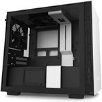 NZXT H210 - CA-H210B-W1 - Mini-ITX PC Gaming Case - Front I/O USB Type-C Port - Tempered Glass Side Panel - Cable Management System - Water-Cooling Ready - Radiator Bracket - White/Black