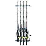 Rush Creek Creations All-Weather Fishing Rod Holder for Wall, Ceiling, or Garage Rack, ABS Plastic 8-Rod Fishing Pole Holder