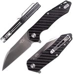 GANZO Firebird FH31-CF EDC Folding Pocket Knife, Razor Sharp, D2 Stainless Steel, G10 Handle with Clip, Outdoor (Carbon Fiber)