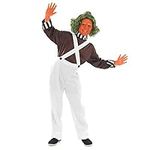 fun shack Kids Chocolate Factory Worker Costume, Boys Chocolate Factory Costume, Book Character Costume For Boys - Medium