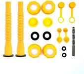 Gas Can Spout Replacement Kit (Two Pack), Universal Nozzle for 1, 2, 5 Gallon Gas Cans, Easy Pour Spout with Cap, Old Style Design, Compatible with Most Gasoline and Diesel Containers
