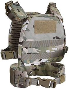 Kids Mini Airsoft Tactical Vest with Patrol Belt Molle Combat Vest XS/S Child Vest Suit-(CP-s)