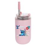 PADIEOE Stitch Stainless Steel Water Bottle 280ml Reusable Stainless Steel Water Bottle with Straw Drinks Cup for Work, Gym, Travel, Sports (Play with Duck)