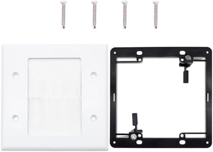 XGGYA Brush Wall Plates with Mounting Brackets for Cables Pass Through,2 Gang,HDMI Wall Plate,Wall Plate for in Wall Cable Management,5 Packs