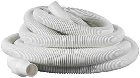 Swimming Pool & Spa 12m Swivel Cuff Vacuum Hose White 38mm Diameter