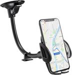 Rheme Phone Mount for Car, Flexible Long Arm Car Mount [Strong Suction Anti-Shake Stabilizer] Cell Phone Holder for Car Windshield, Compatible with iPhone, All Smartphone