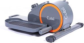 Cubii GO Under Desk Elliptical Machine - Exercise Bike with LCD Screen, Adjustable Resistance Cycle Foot Pedal Exerciser, Built-in Wheels and Handle, Home Cardio Activity