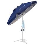 AMMSUN Shade Umbrella, Premium Portable Umbrella with Stand, 6.5ft Lightweight Sports Umbrella for Sporting Games, Adjustable Instant Sun Protection and Easy to Carry, Navy Blue