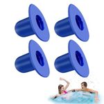 Pack of 4 Pool Plugs, Pool Plugs, Pool Sealing Plug, Cover Pool Plug, Drain Plug, Filter Pumps, Strainer Hole Plugs, Swimming Pool Filter Sealing Plugs, Compatible with Intex / Bestway Pools (Blue)