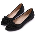 Padgene Womens Fold up Pumps Roll up Shoes Foldable Ballet Flats, Portable Ladies Slip On Loafers Dolly Shoes for Ladies