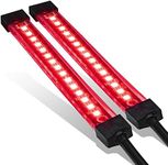 TRUE MODS 2pc 5" Red LED Motorcycle Turn Signal & Brake Tail Light Strip Kit [IP68 Waterproof] [Single Row] [50% Running] [100% Brake/Blinker] Self Adhesive Surface Mount Flexible Lamp for Trailer ATV