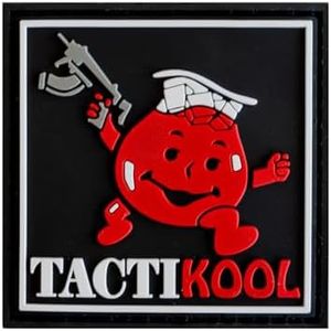 Saspatch Tactikool Juice Punch Man - Funny Tactical Parody PVC Rubber Morale Patch | Hook & Loop Backing