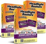 CLT Car Headlight Restoration Kit, Headlight Restorer Wipes (3)