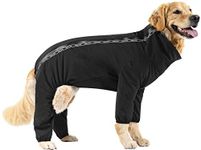 Canada Pooch Slush Suit for Rain & Snow - All Weather, Full Body, Water Resistant, Easy On Dog Rain Jacket with Adjustable Neck, Dog Rain Coat Great for Dogs Black, Size 8