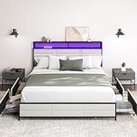BELLEZE Queen Size Bed Frame with S