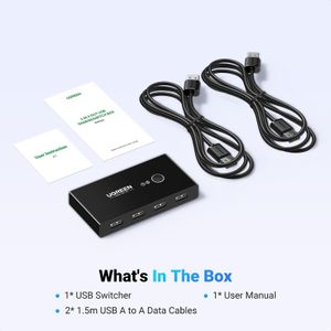 UGREEN 4-Port USB 2.0 Switch – Peripheral Sharing Hub