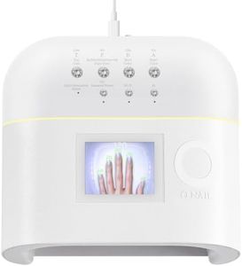 AI UV LED Nail Lamp for Gel Nails - O NAIL Smart Nail Dryer for Gel Polish with AI Detection, Portable Compact, Skin Friendly Curing Light for Nail Art DIY Home & Travel Beginners(Plug-in Version)