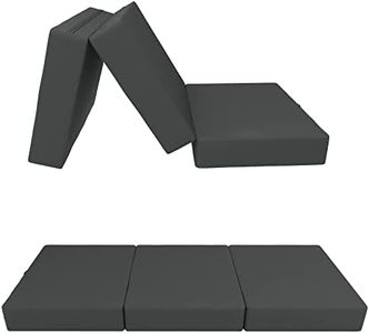 POKAR Matelas Pliable Imperméable Camping Matelas d'Appoint Matelas de Sol Surmatelas Matelas pour Invités Matelas de Voyage 80 x 195 x 15 cm, Anthracite