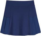 Arshiner Girl's Sport Skirts with Shorts Athletic Pleated Skort Colorful Performance Skorts Navy Blue