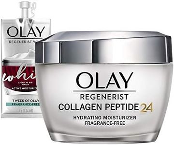 Olay Regenerist Collagen Peptide 24 Face Moisturizer with Niacinamide for Firmer Skin, Anti-Wrinkle Fragrance-Free 1.7 oz, Includes Olay Whip Travel Size for Dry Skin