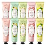 Trendyfave Plant Fragrance Hand Cream, 10 X 30ml Mini Hand Cream Gift Set, Hand Cream For Very Dry Hands, Fast Absorbing Non-Greasy, Travel Hand Moisturiser, Vegan Hands Cream Gift For Women&Men