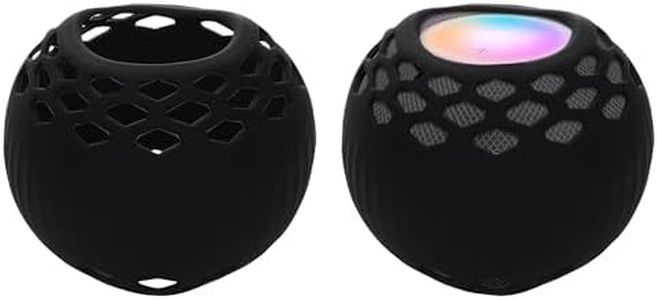 kwmobile Silikon Hülle kompatibel mit Apple Home Pod Mini - Schutzhülle für Mini Speaker - Cover Bluetooth Lautsprecher Schwarz