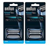 40B BRAUN Mens Electric Shaver CoolTec Foil & Cutter Pack Set Head Replacement Cassette, 2 Count