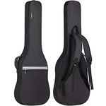 CAHAYA Electric Guitar Bag Gig Bag 6mm Padding Padded Backpack with Reflective Bands Soft Guitar Case Black, CY0225