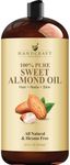 Handcraft Blends Sweet Almond Oil - 28 Fl Oz - 100% Pure and Natural - Premium Grade Oil for Skin and Hair - Carrier Oil - Hair and Body Oil - Massage Oil - Hexane-Free